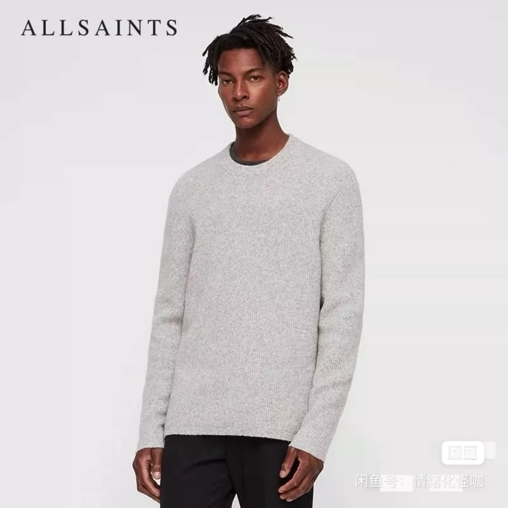Allsaints Grey Wool Sweater